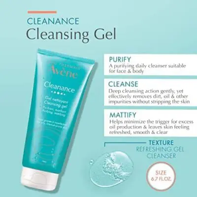 ژل شستشوی صورت اون مخصوص پوست چرب و جوش دار Avene Cleanance Gel