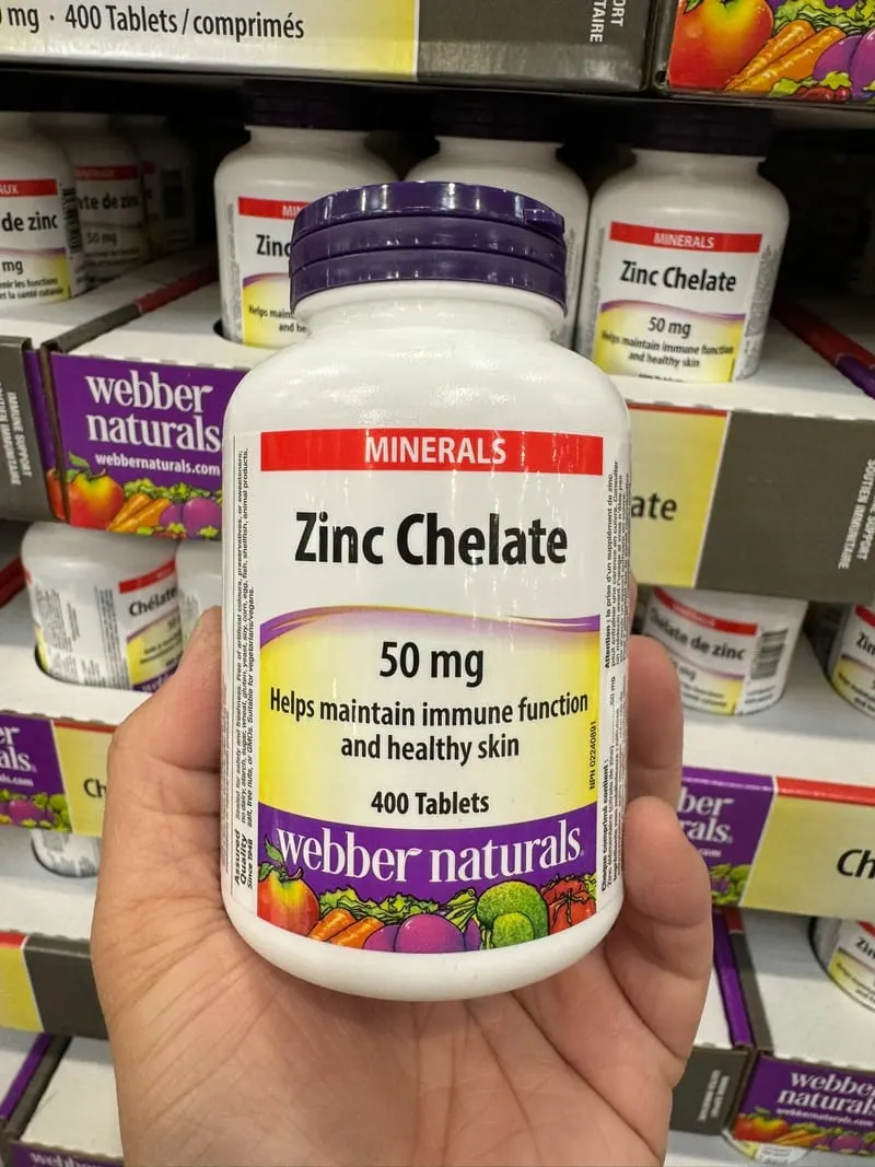 بهترین زینک کلات خارجی وبرنچرالز webber naturals zink chelate