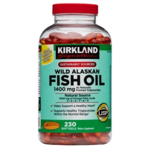 قرص روغن ماهی آلاسکای وحشی کرکلند 1400mg 230 عددی