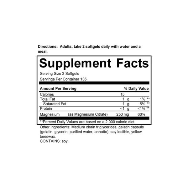 منیزیم سیترات کرکلند ۲۵۰ میلی‌گرم ۲۷۰ عدد (Magnesium Citrate 250 mg)