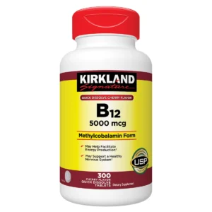 ویتامین ب 12 کرکلند 5000 میکروگرم 300 عدد Kirkland B12 (جذب سریع)