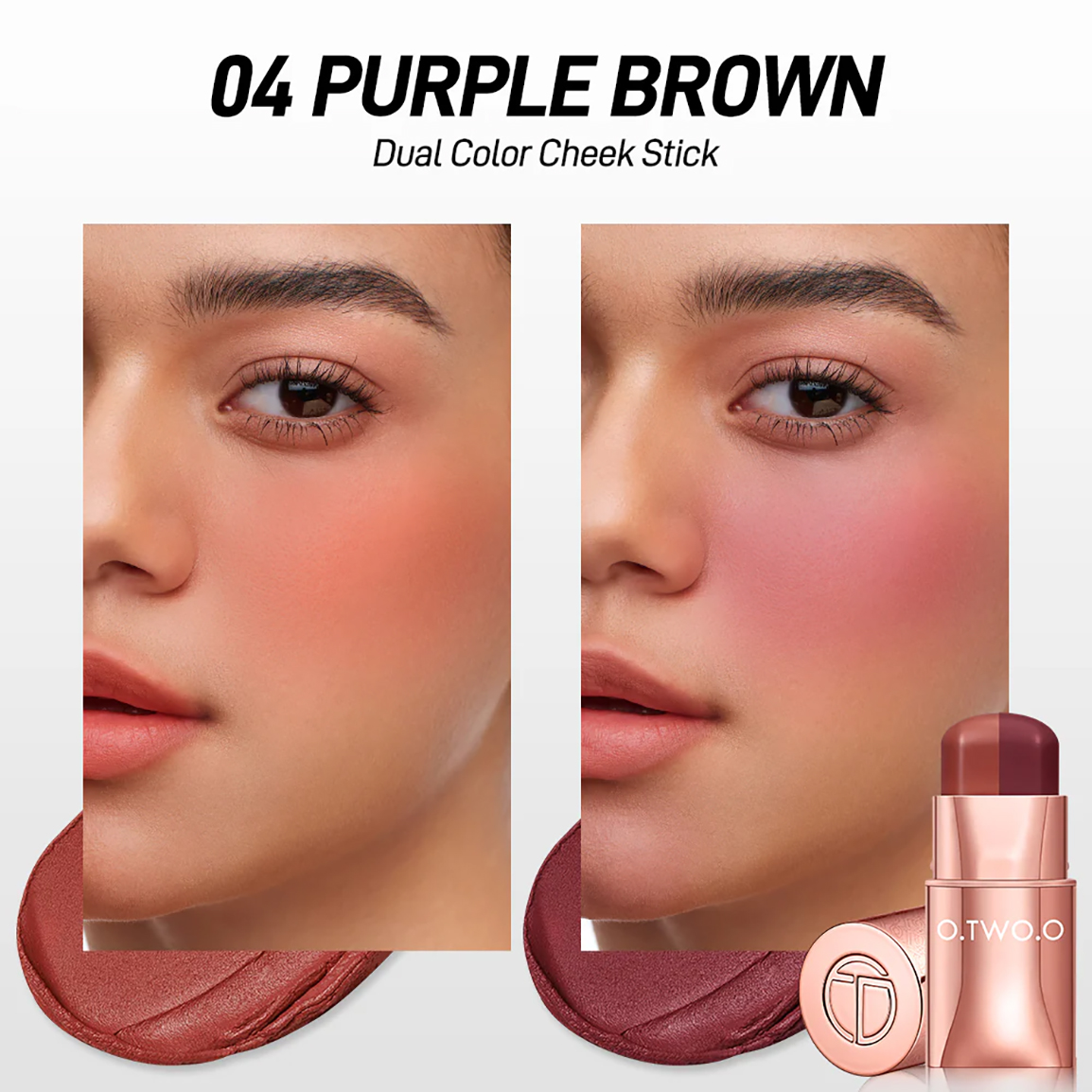 04-202586154521915.jpg رژگونه استیکی 2 رنگ او تو او - Purple Beown - Image 4