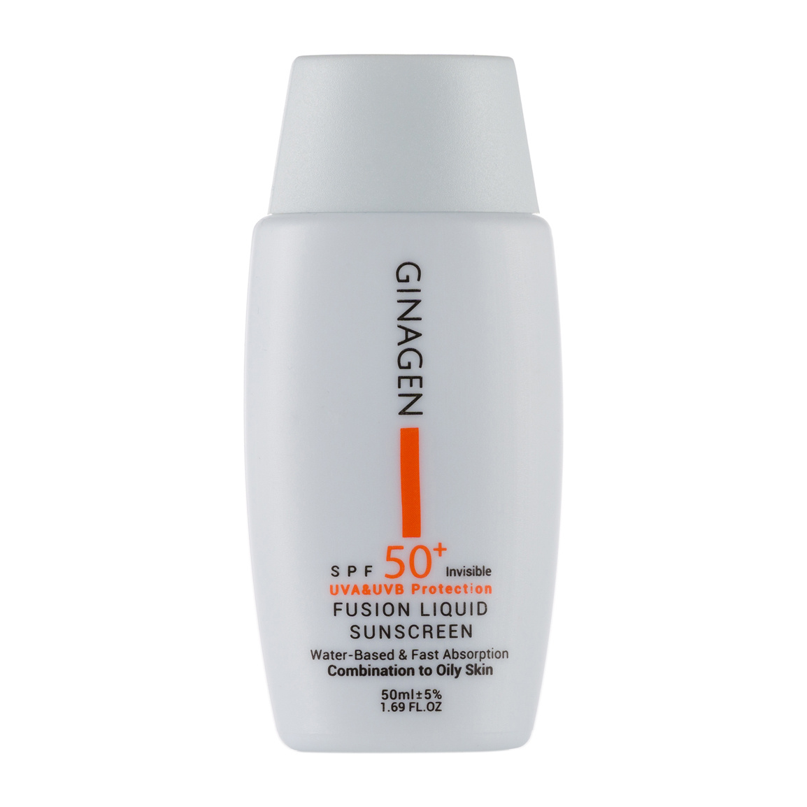 50827-2024611112919553.jpg ضد آفتاب بی رنگ ژیناژن مدل Fusion liquid مناسب پوست چرب 50 میلی لیتر - Image 1