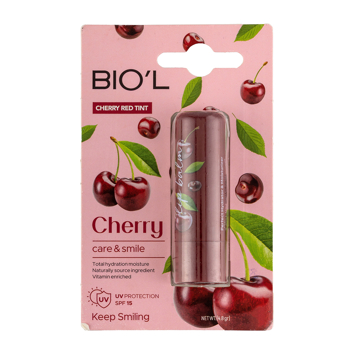 8158200003-2024108113035171.jpg بالم لب رنگی بیول مدل Cherry با SPF15 وزن 4.8 گرم - Image 1